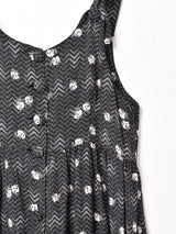 イタリア製 総柄 フロントボタン キャミソールワンピース