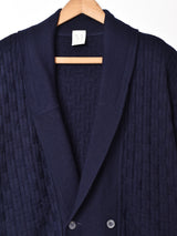 スクエア模様 ダブルボタンカーディガン