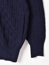 スクエア模様 ダブルボタンカーディガン