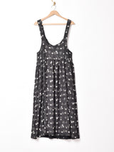 イタリア製 総柄 フロントボタン キャミソールワンピース