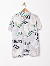 総柄 オープンカラー 半袖シャツ