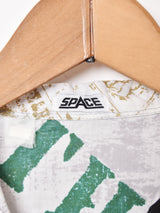 総柄 オープンカラー 半袖シャツ