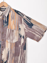 総柄 半袖シャツ