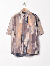 総柄 半袖シャツ