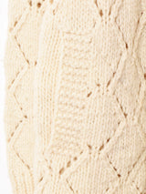 ダイヤモンド編み ニットコート