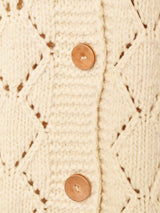 ダイヤモンド編み ニットコート