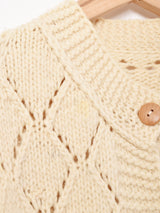 ダイヤモンド編み ニットコート