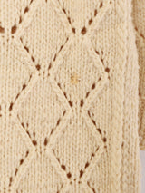 ダイヤモンド編み ニットコート