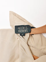 プリーツデザイン シルクブラウス