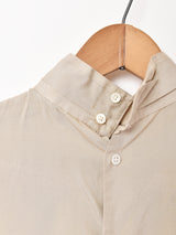 プリーツデザイン シルクブラウス