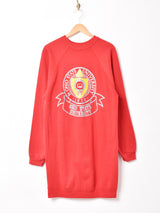 アメリカ製 カレッジプリント スウェットシャツワンピース