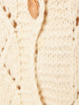 ダイヤモンド編み ニットコート