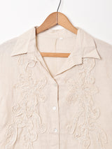 オープンカラー 半袖 デザインシャツ