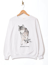 カナダ製 アニマルプリント スウェットシャツ