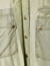 ビッグポケット 長袖 シルクシャツ