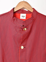 スタンドカラー ストライプ ワークジャケット