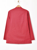 スタンドカラー ストライプ ワークジャケット