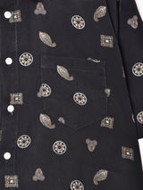 総柄 半袖シャツ