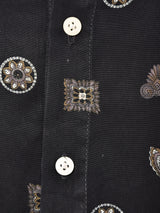 総柄 半袖シャツ