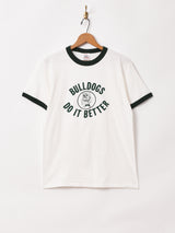 ブルドッグ プリントリンガーTシャツ