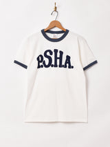 P.S.H.A. 両面プリント リンガーTシャツ