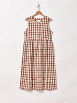 【2色展開】Elcaminoチェック柄 ノースリーブワンピース
