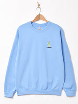【2色展開】 ワンポイント刺繍 スウェットシャツ