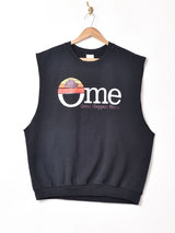 両面プリント スリーブレススウェットシャツ