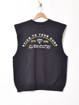 Stick to Your Guns 両面プリント スリーブレススウェットシャツ