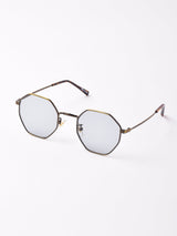 【3色展開】カラーレンズサングラス  シルバー×ブルー