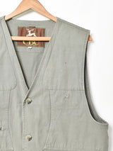 ワンポイント刺繍 ハンティングベスト