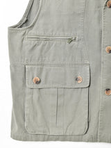 ワンポイント刺繍 ハンティングベスト