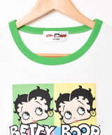 【2色展開】Meridian 「Betty Boop」クロップド リンガーTシャツ