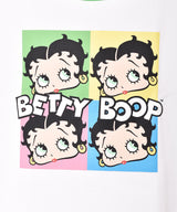 【2色展開】Meridian 「Betty Boop」クロップド リンガーTシャツ