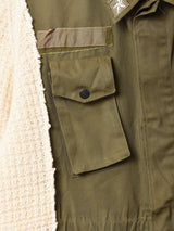 リメイク アランニット×ミリタリージャケット