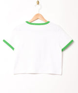 【2色展開】Meridian 「Betty Boop」クロップド リンガーTシャツ