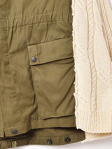 リメイク アランニット×ミリタリージャケット