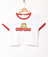 【2色展開】Meridian 「GARFIELD」クロップド リンガーTシャツ