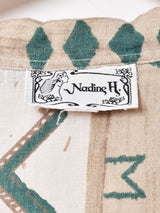 総柄 オープンカラー 半袖シャツ