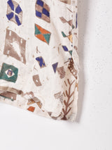 総柄 オープンカラー 半袖シャツ