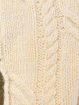 リメイク アランニット×ミリタリージャケット