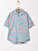 Lee 花柄 オープンカラー 半袖シャツ