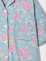 Lee 花柄 オープンカラー 半袖シャツ