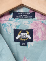 Lee 花柄 オープンカラー 半袖シャツ