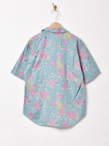 Lee 花柄 オープンカラー 半袖シャツ