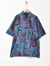 アメリカ製 総柄 半袖シャツ