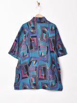 アメリカ製 総柄 半袖シャツ