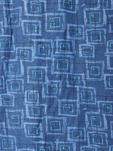 総柄 リネン混 半袖シャツ