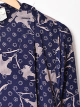 アメリカ製 総柄 長袖ワンピース