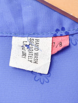 ベルト付き 花柄 長袖ワンピース